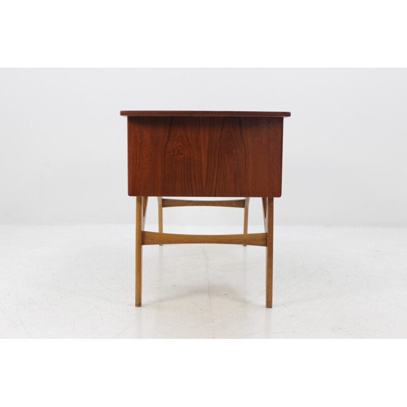 Vintage Danish desk in teak with 3 drawers - 1960s