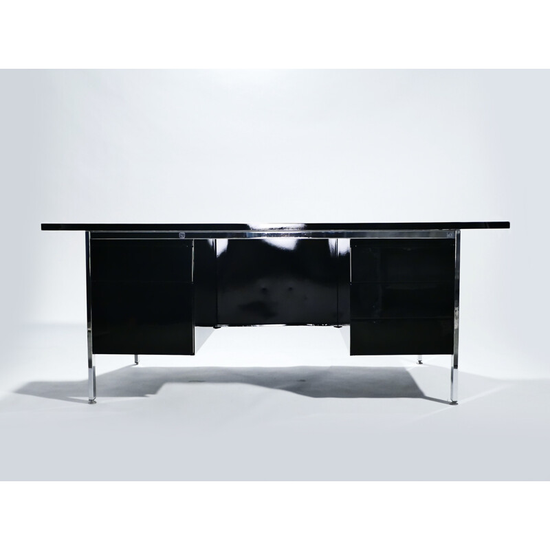 Vintage  lacquered and chrome desk by Florence Knoll - 1950's