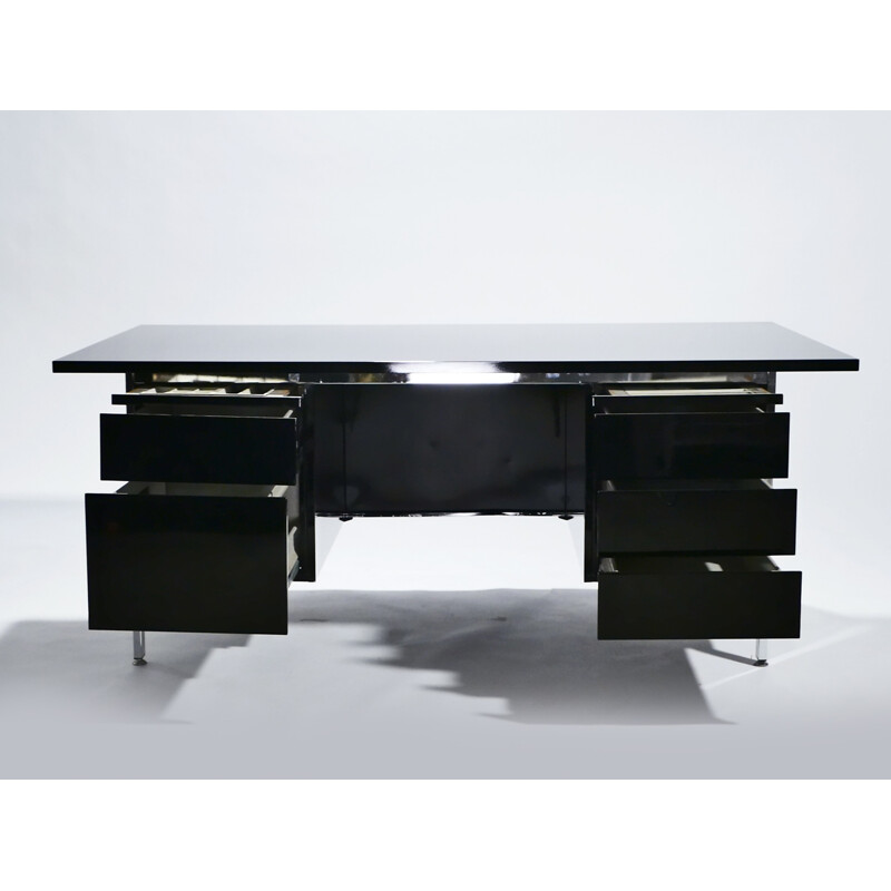 Vintage  lacquered and chrome desk by Florence Knoll - 1950's