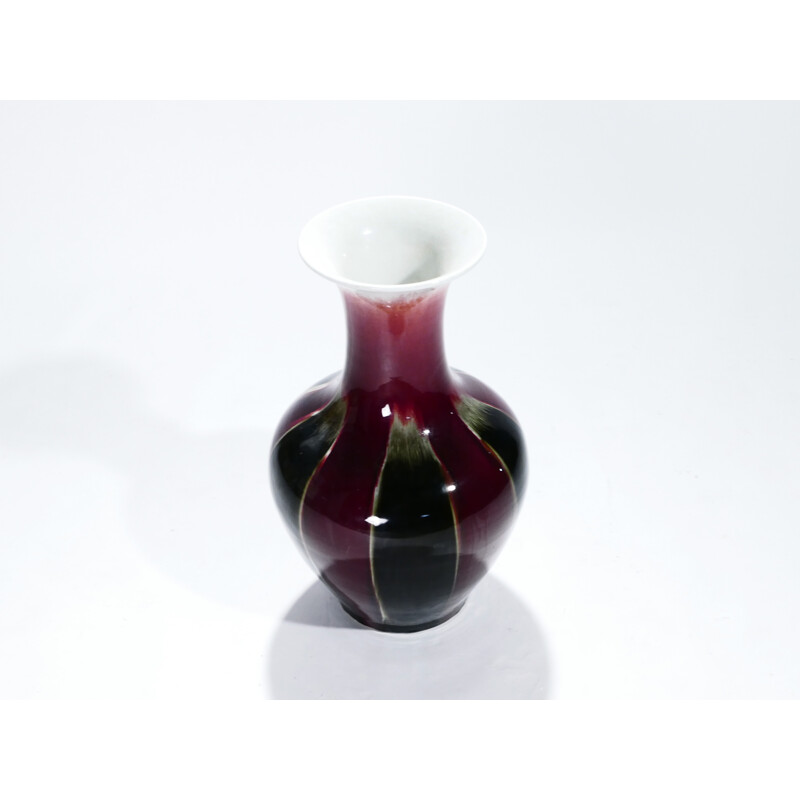 Vintage glazed ceramic vase, France 1960