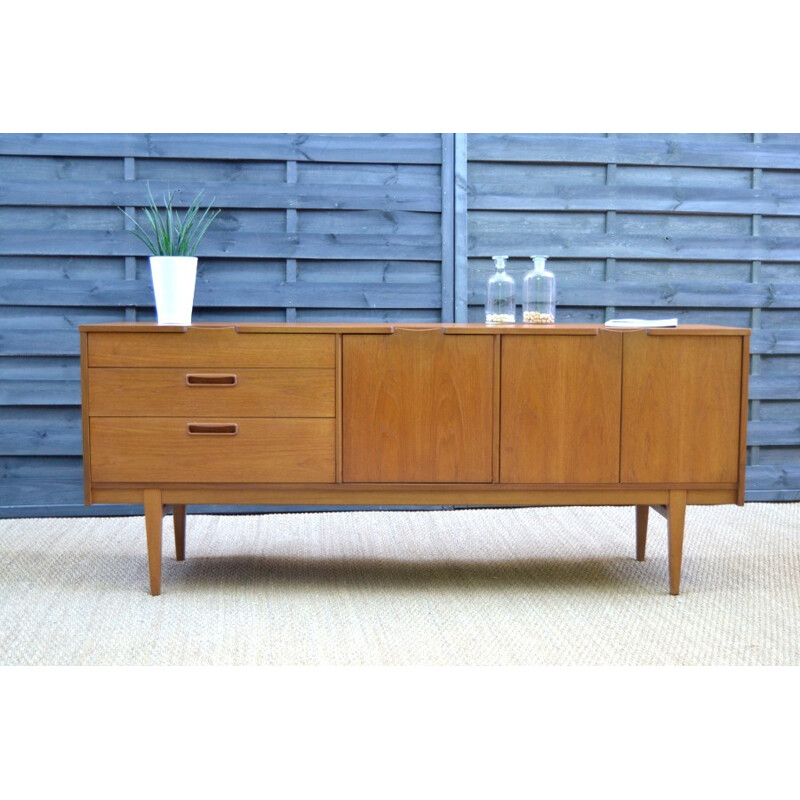 Minimalist Vintage sideboard with drawers and doors by Nathan - 1960s