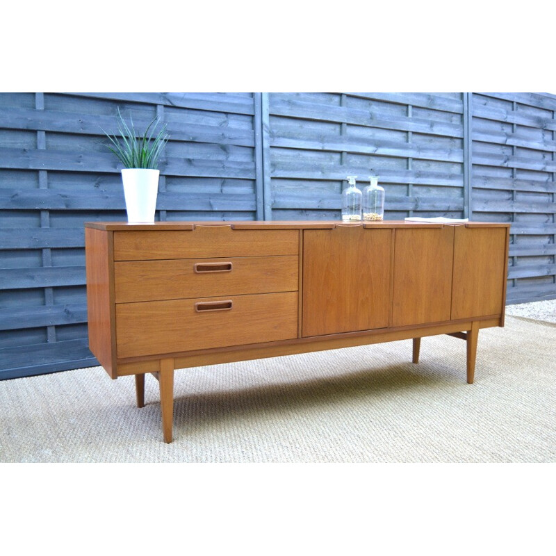 Minimalist Vintage sideboard with drawers and doors by Nathan - 1960s