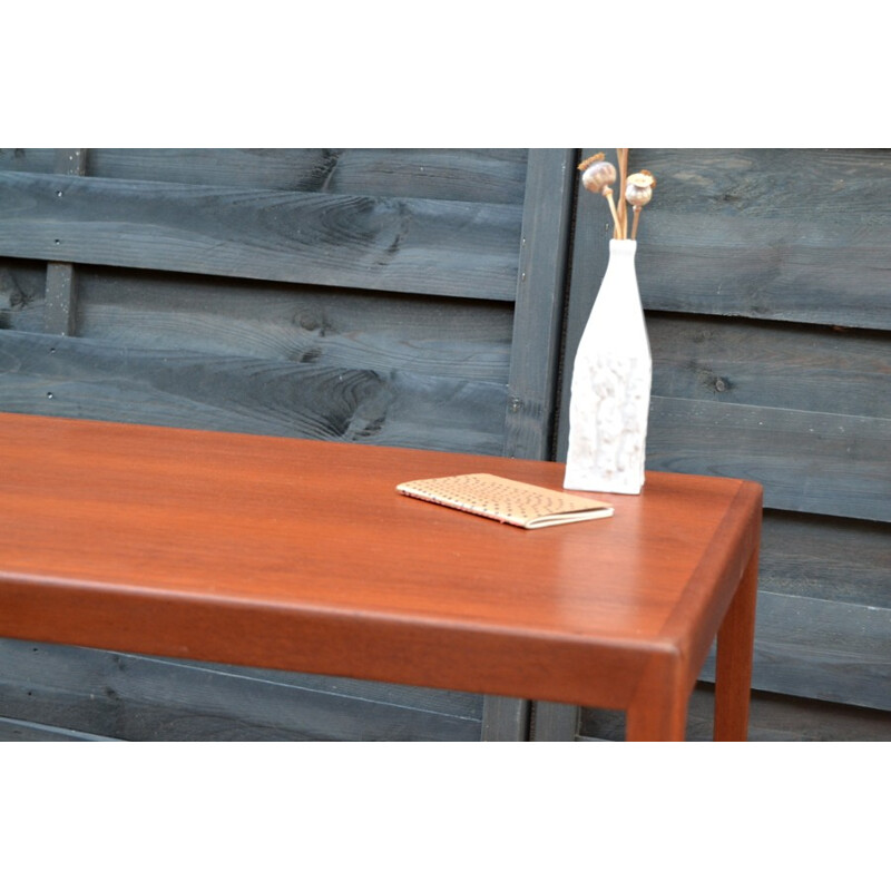 Table basse Vintage rectangulaire en teck - 1960