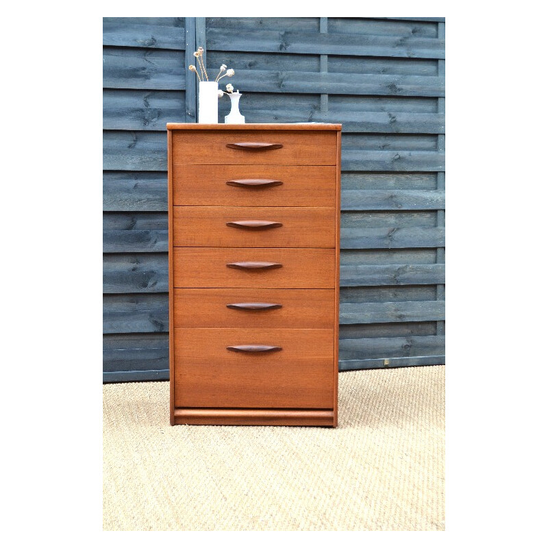 6-drawer ragman in teak by AustinSuite - 1960s