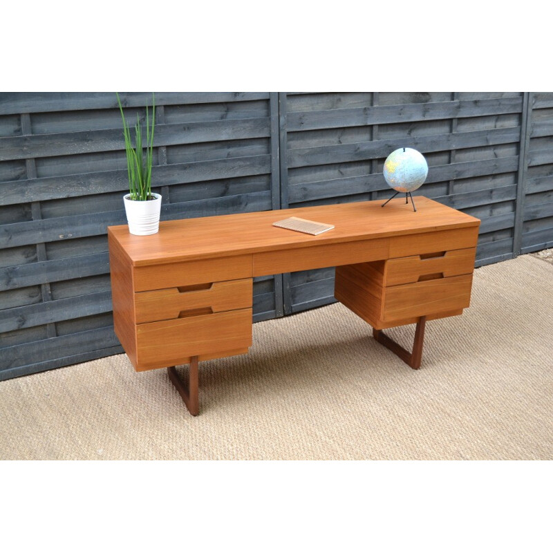 Bureau vintage en teck par Gunther Hoffstead pour Uniflex - 1960