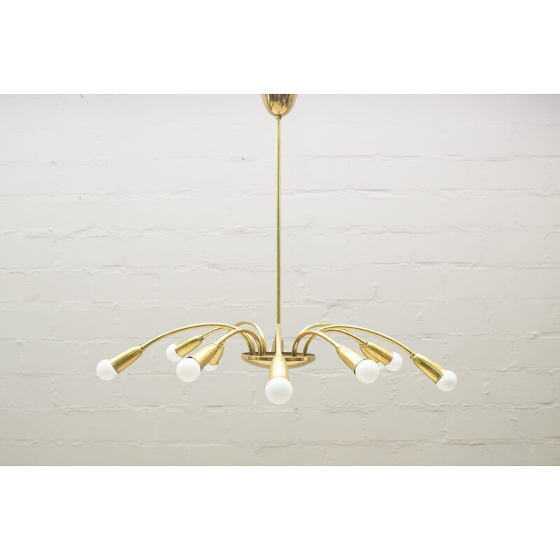 Austrian Sputnik Pendant lamp in Brass - 1960s