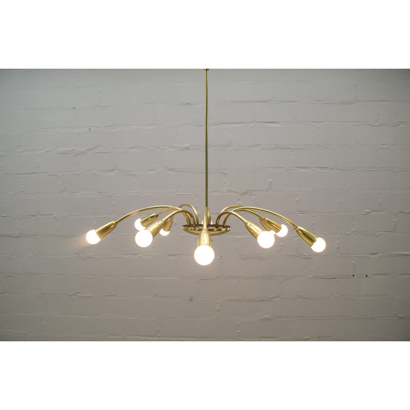 Austrian Sputnik Pendant lamp in Brass - 1960s