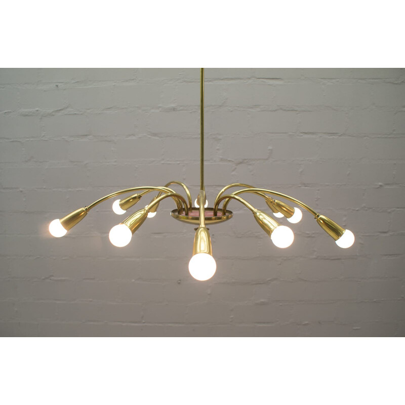 Austrian Sputnik Pendant lamp in Brass - 1960s