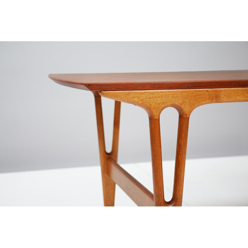 Vintage Coffee Table in Teak & Oak by Erling Torvits for Heltborg Mobler - 1960s