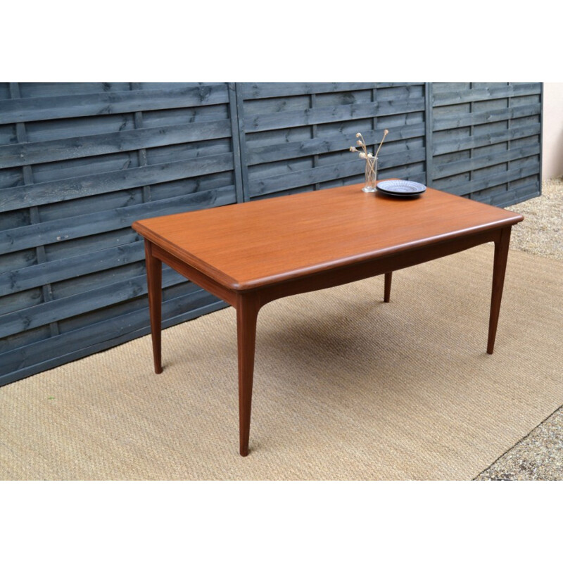 Vintage french extendable dining room table - 1960s