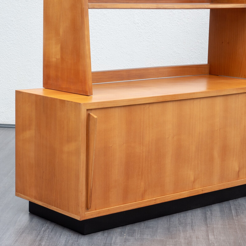 2-part lowboard with shelf in cherrywood - 1950s