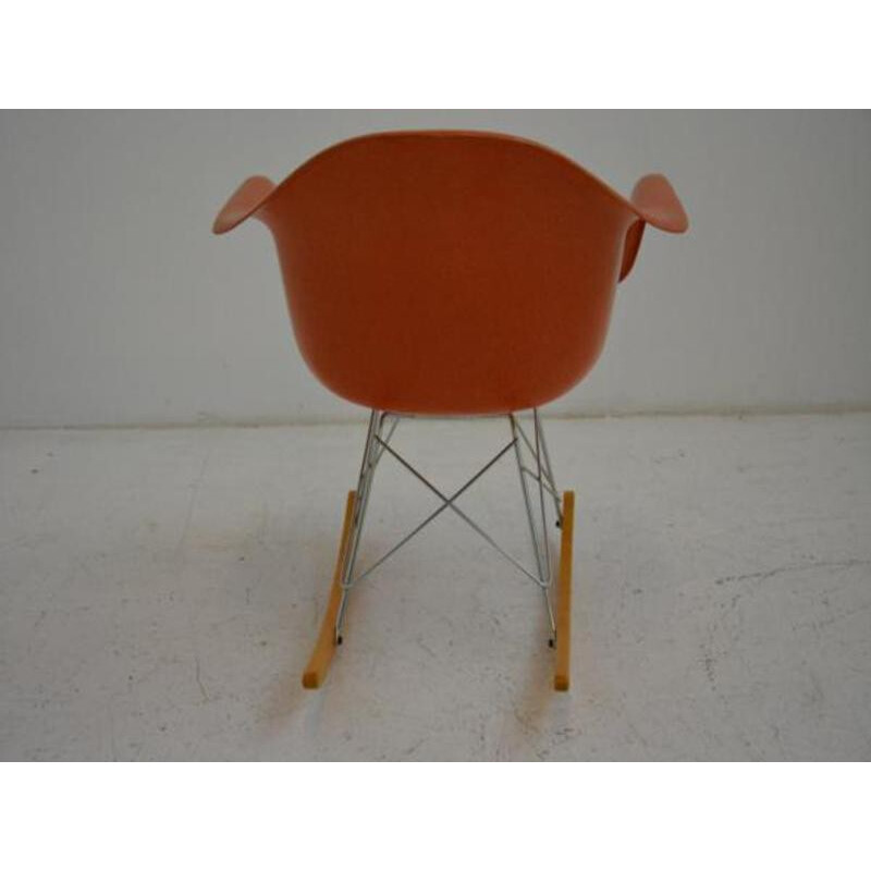 Vintage orange RAR Rocking chair by Ray & Charles Eames - 1960s 
