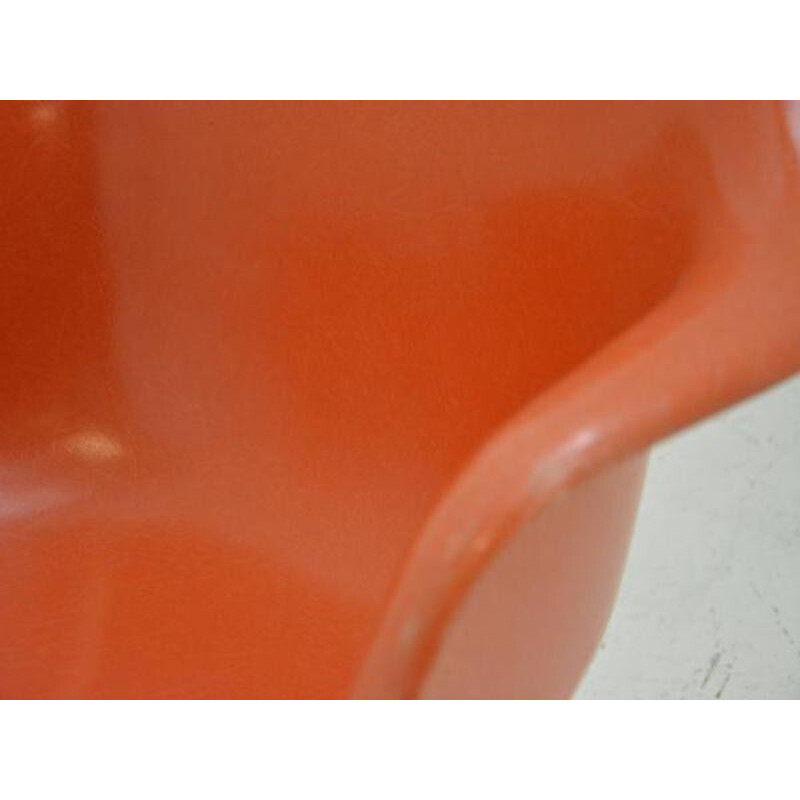 Vintage orange RAR Rocking chair by Ray & Charles Eames - 1960s 