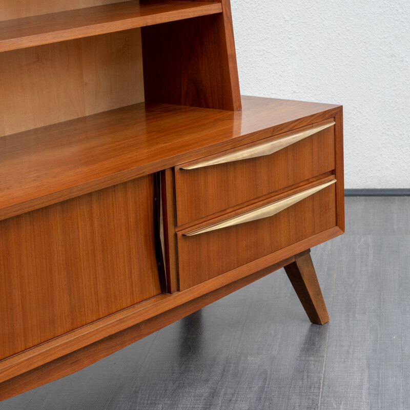 Large vintage sideboard in walnut and maple - 1950s