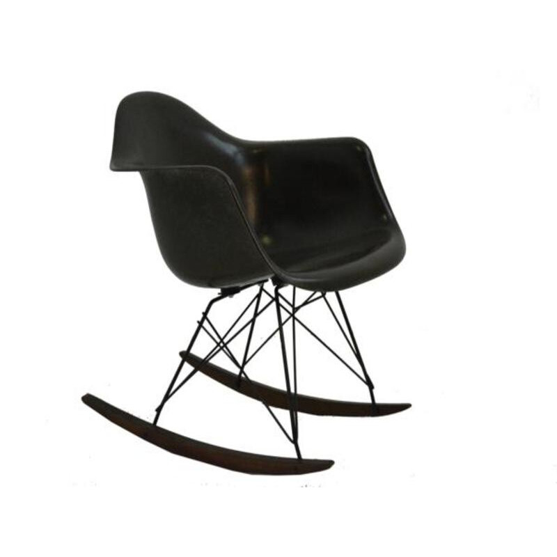 Brown Vintage rocking chair by Ray & Charles Eames - 1990s