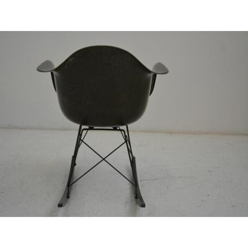 Fauteuil Vintage "rocking chair" marron par Charles Eames - 1990