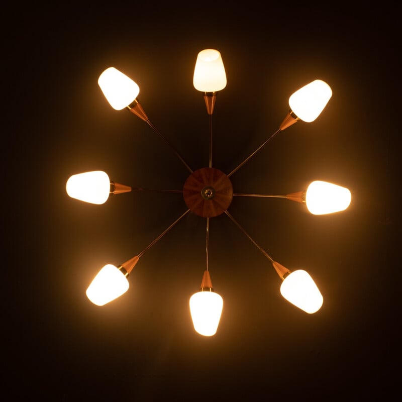 Sputnik Vintage Wall lamp with eight light - 1950s