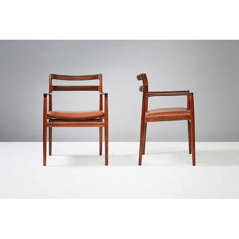 Set of 2 Vintage Rosewood Armchairs by Johannes Norgaard - 1960s