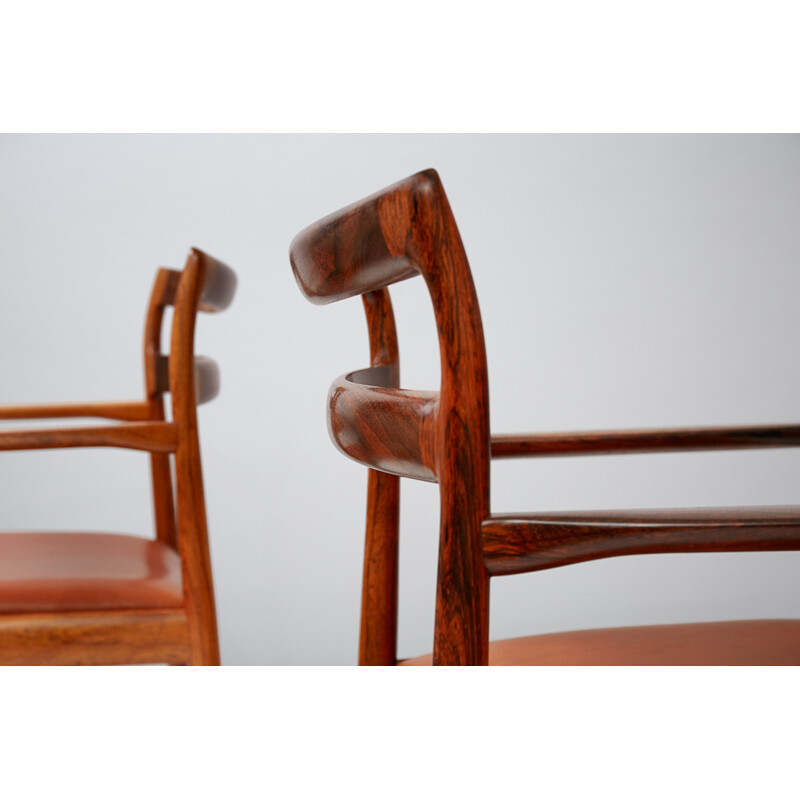 Set of 2 Vintage Rosewood Armchairs by Johannes Norgaard - 1960s