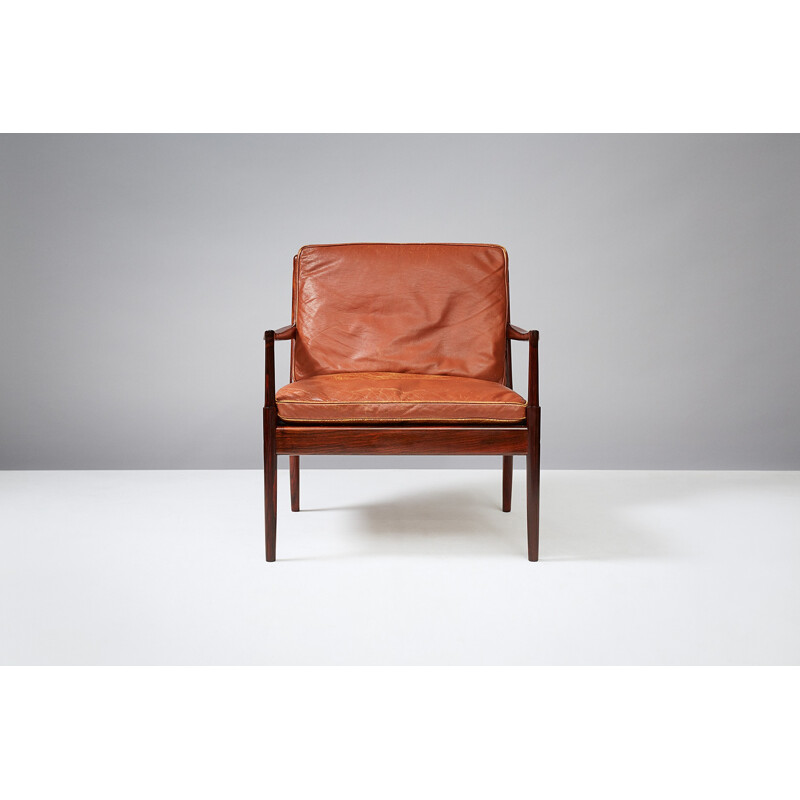 Vintage rosewood easy chair by Ib Kofod-Larsen Samso - 1950s