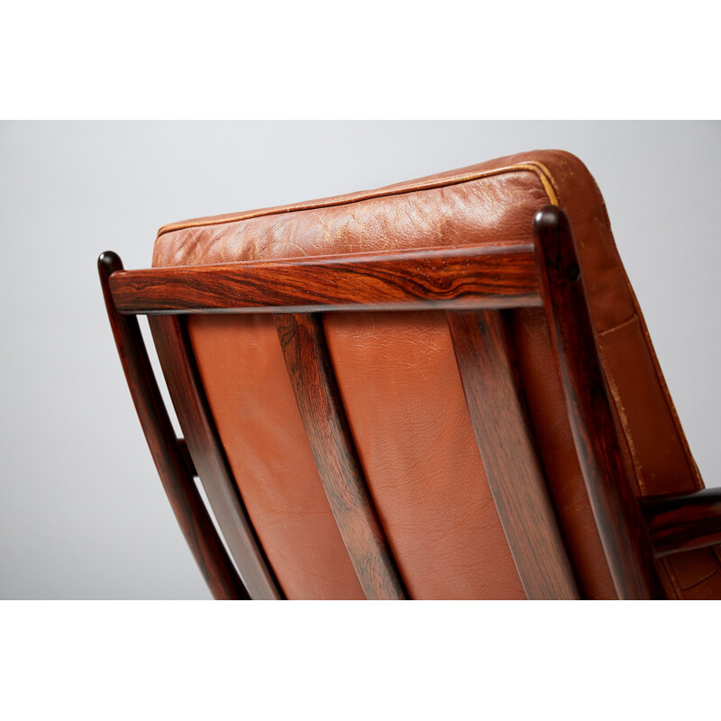 Vintage rosewood easy chair by Ib Kofod-Larsen Samso - 1950s