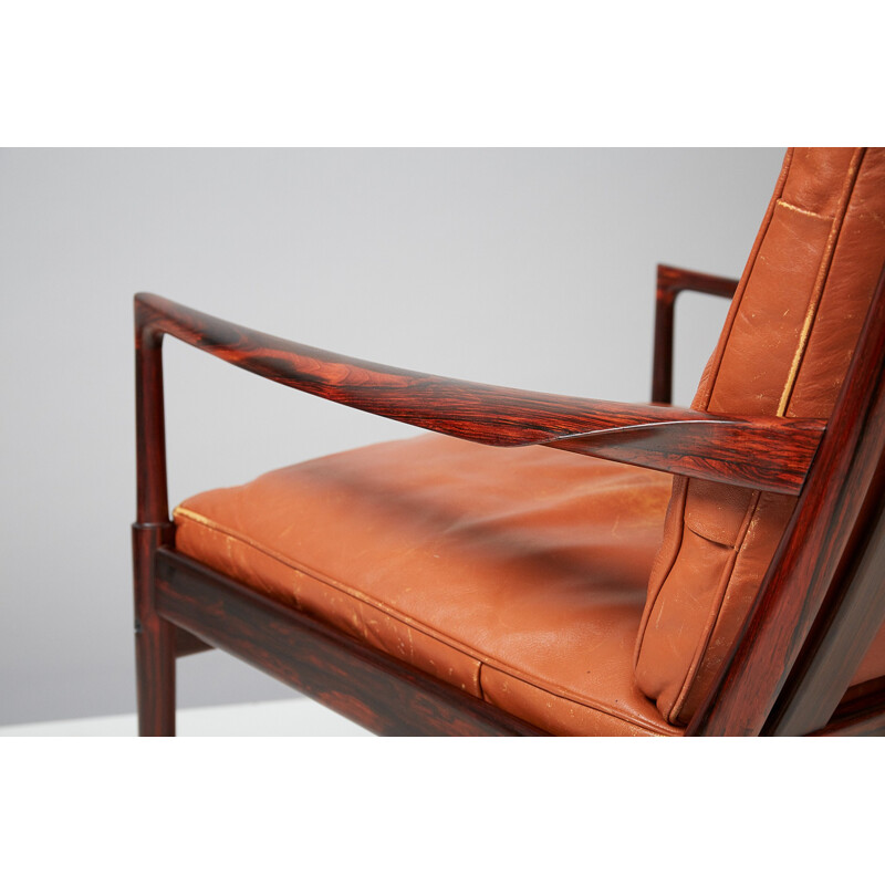 Vintage rosewood easy chair by Ib Kofod-Larsen Samso - 1950s