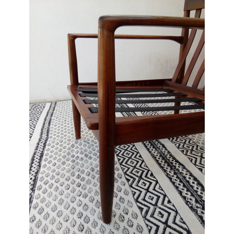 Set of 2 Vintage Teak Armchairs by Grete Jalk - 1950s