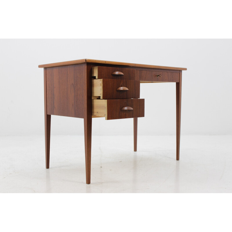 Vintage Danish writing desk with 3 drawers - 1960s