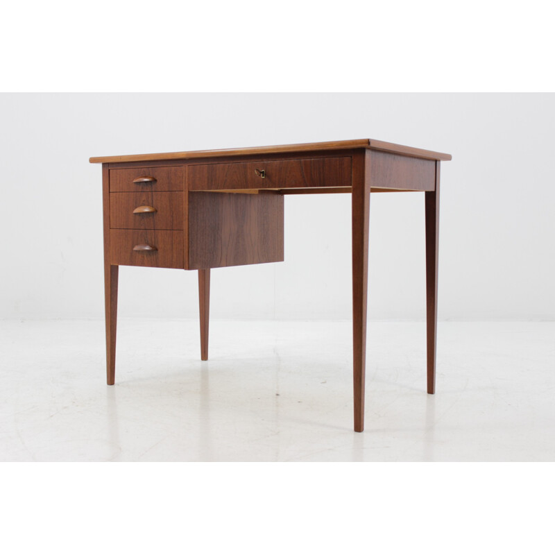 Vintage Danish writing desk with 3 drawers - 1960s