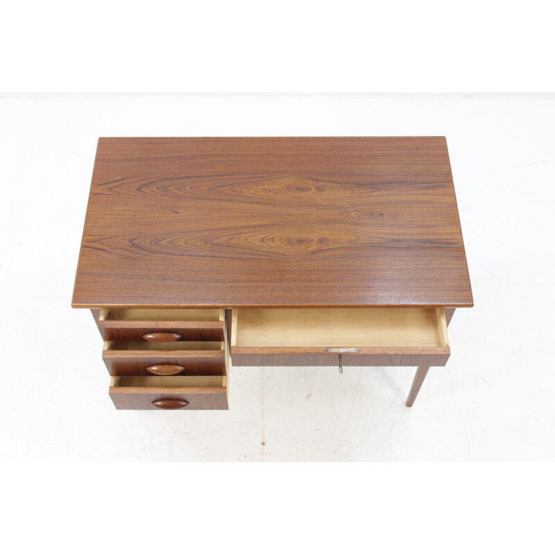 Vintage Danish writing desk with 3 drawers - 1960s