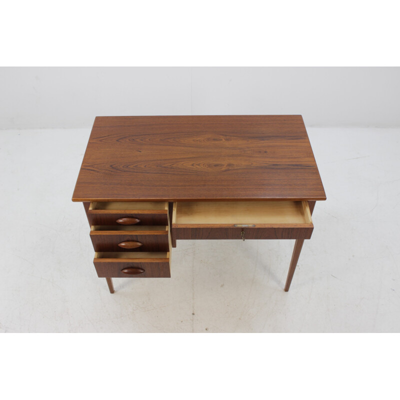 Vintage Danish writing desk with 3 drawers - 1960s