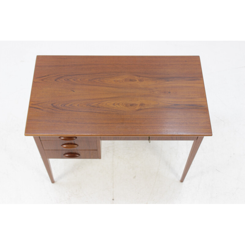 Vintage Danish writing desk with 3 drawers - 1960s