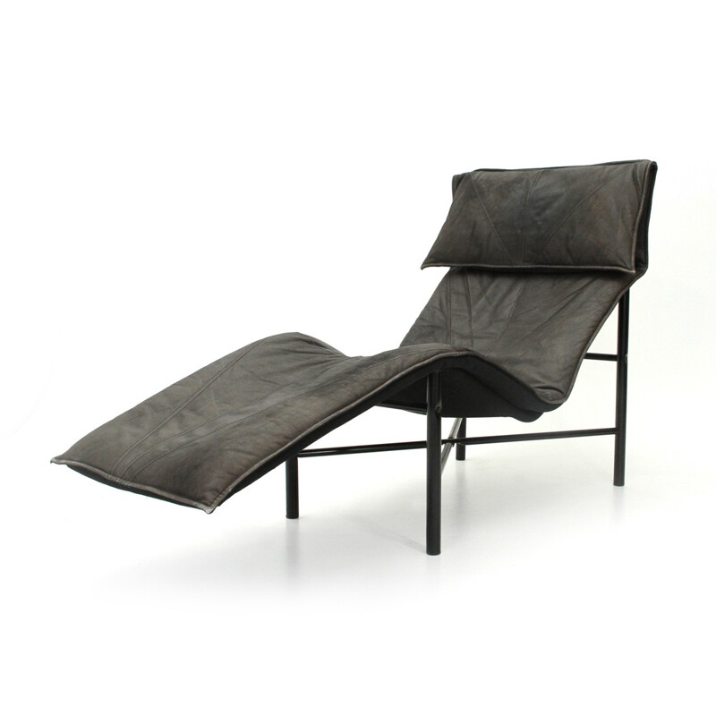 Chaise longue vintage en cuir par Tord Björklund pour Ikea - 1970