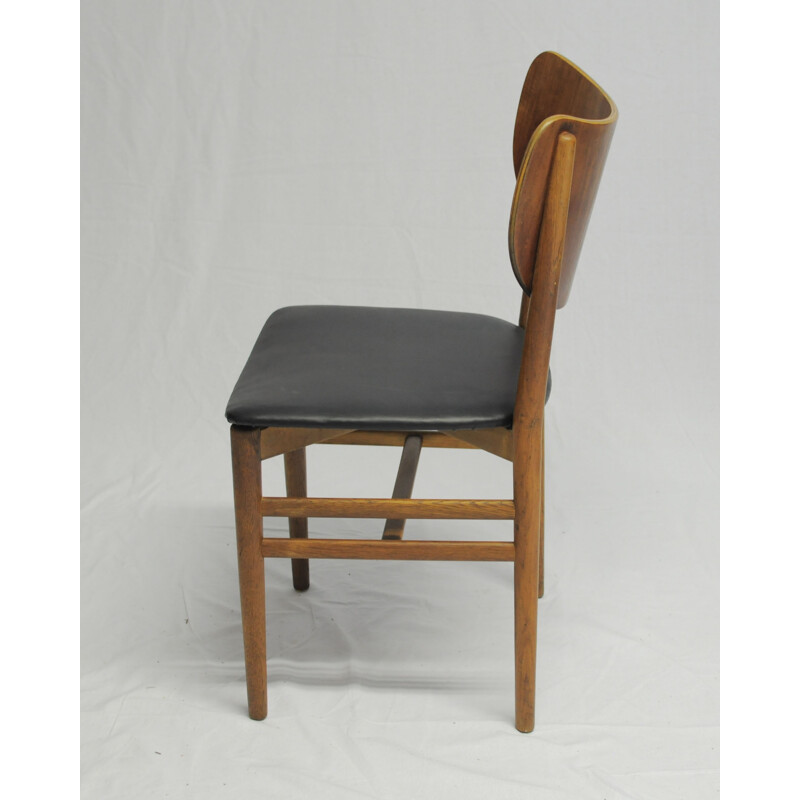 Set of 12 dining chairs in teak by Niels Koppel - 1950s