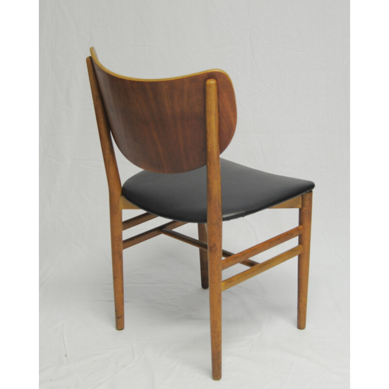 Set of 12 dining chairs in teak by Niels Koppel - 1950s