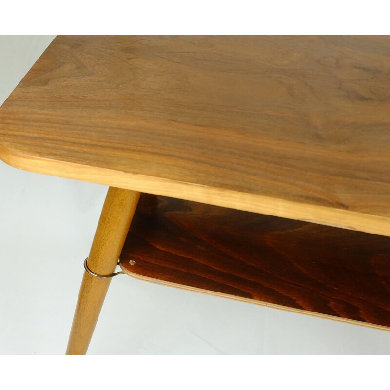 Vintage side table in walnut - 1950s