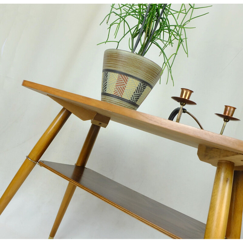 Vintage side table in walnut - 1950s