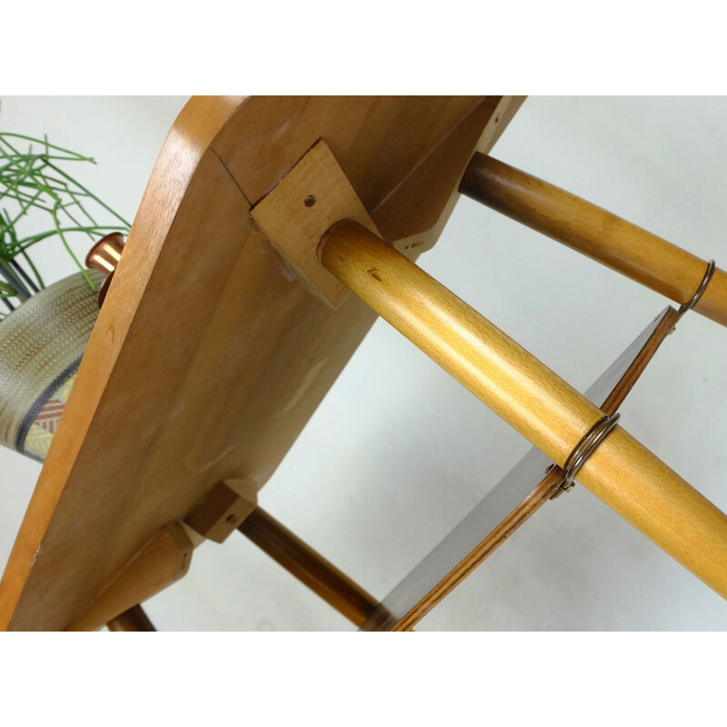 Vintage side table in walnut - 1950s