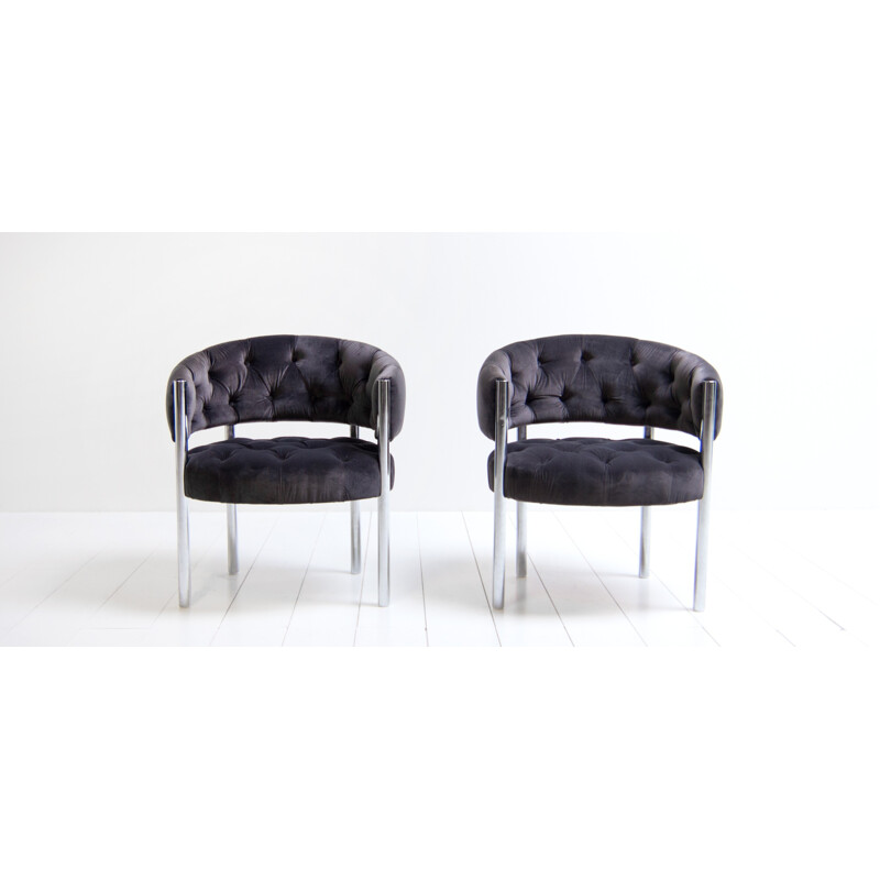Suite de 2 fauteuils vintage Lobby par Robert Haussmann - 1960