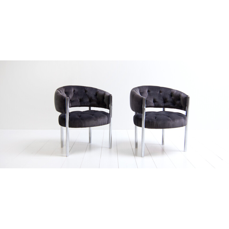 Suite de 2 fauteuils vintage Lobby par Robert Haussmann - 1960