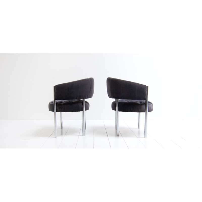 Set of 2 vintage lobby armchairs by Robert Haussmann - 1960s