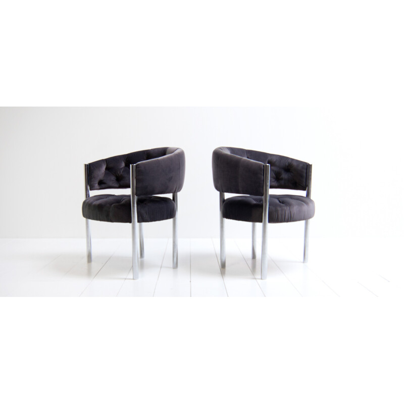 Set of 2 vintage lobby armchairs by Robert Haussmann - 1960s