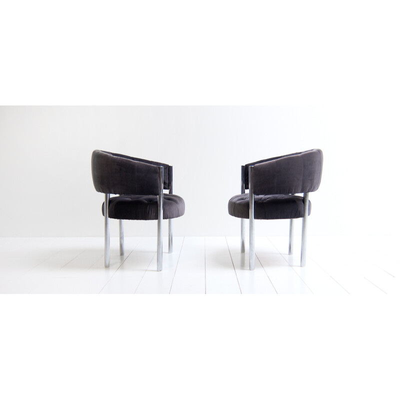 Set of 2 vintage lobby armchairs by Robert Haussmann - 1960s