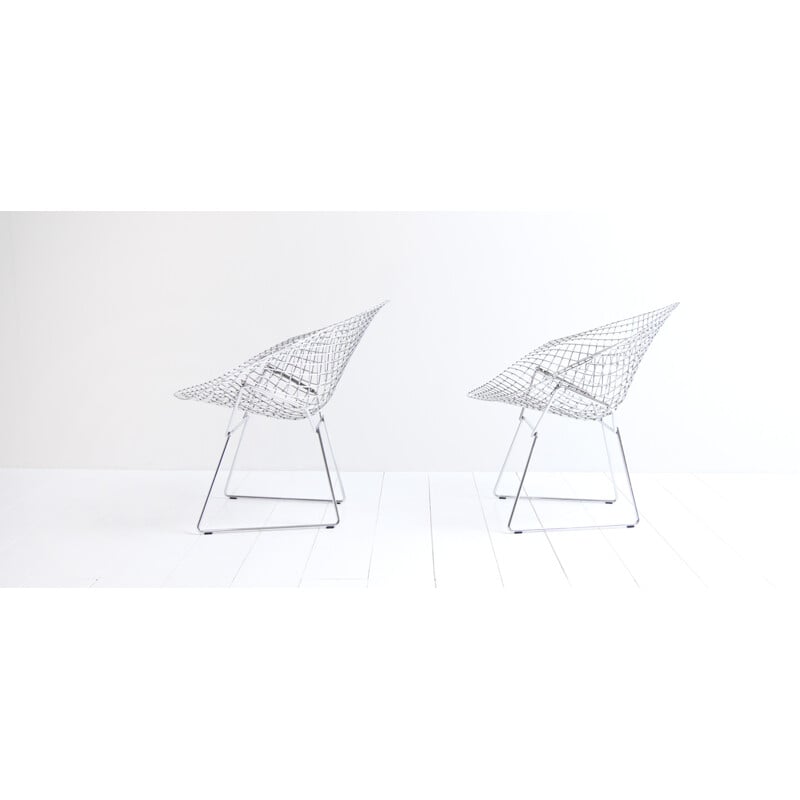 Suite de 2 chaises "Diamond" vintage par Harry Bertoia pour Knoll - 1950