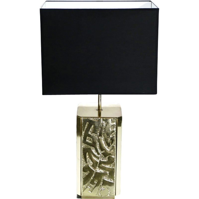 Vintage-Lampe aus Bronze von Lova Creation, Belgien 1970
