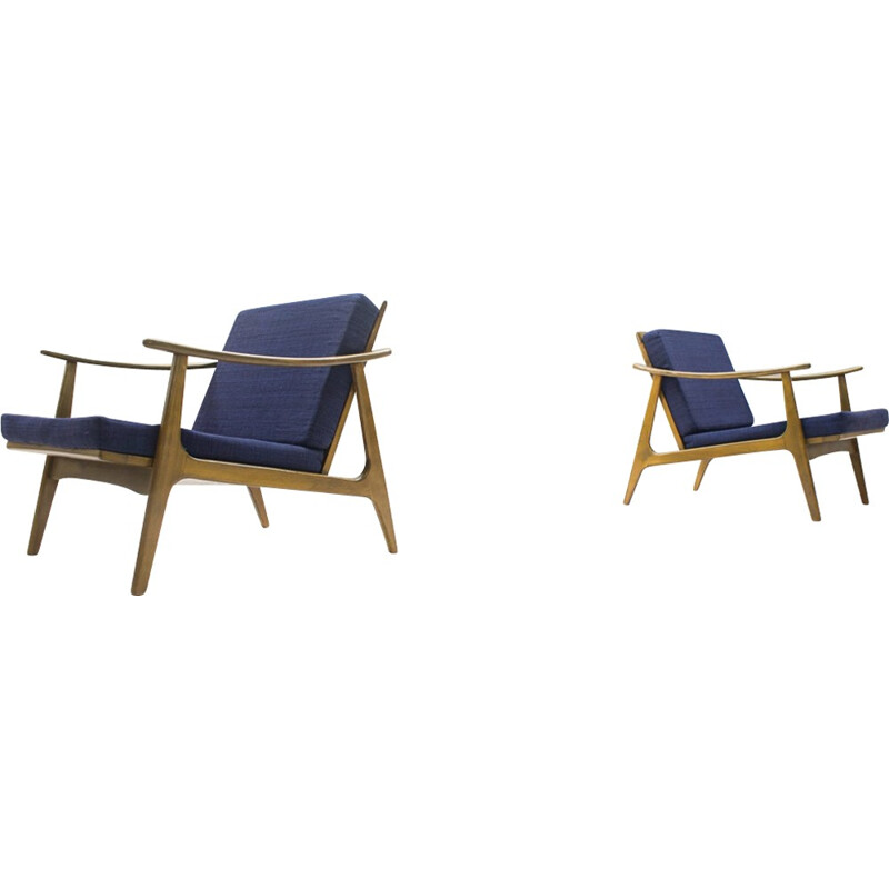 Set of 2 Scandinavian vintage armchairs - 1960s