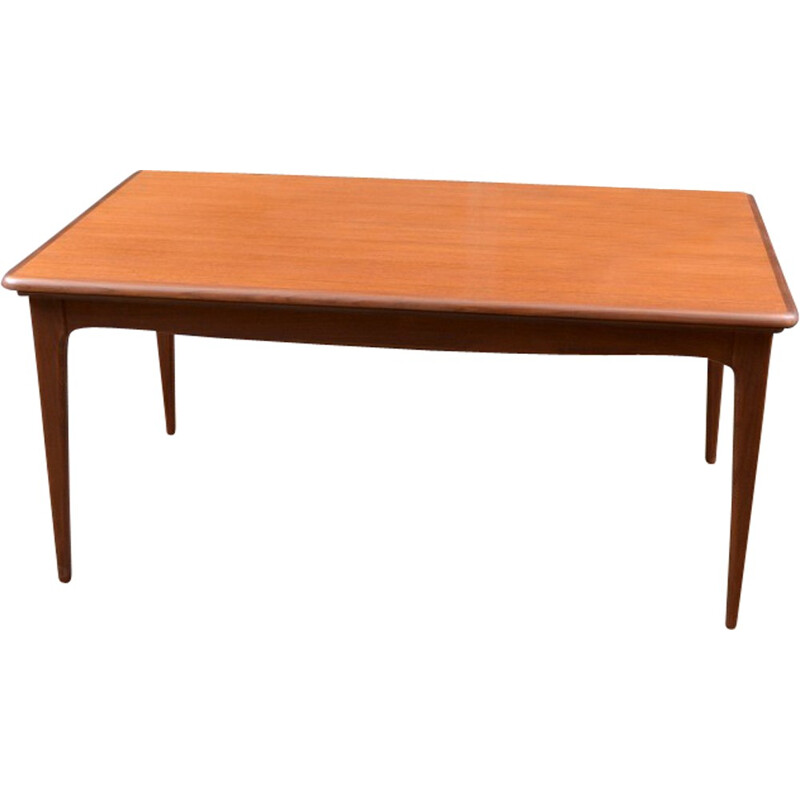 Vintage french extendable dining room table - 1960s
