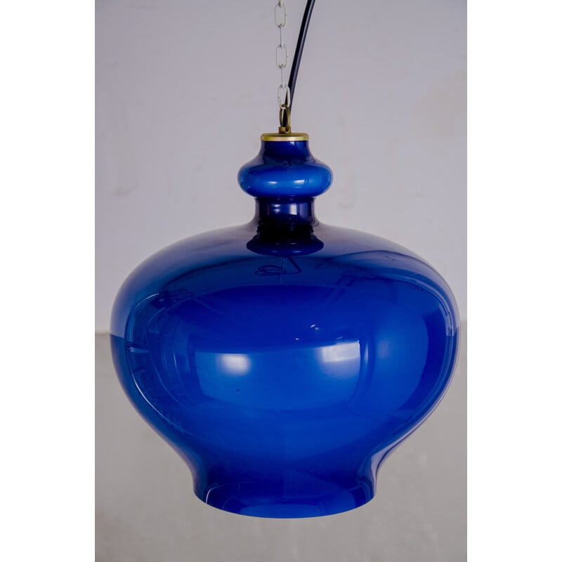 Vintage blue pendant lamp by Hans Agne Jakobsson for AB Markaryd - 1960s