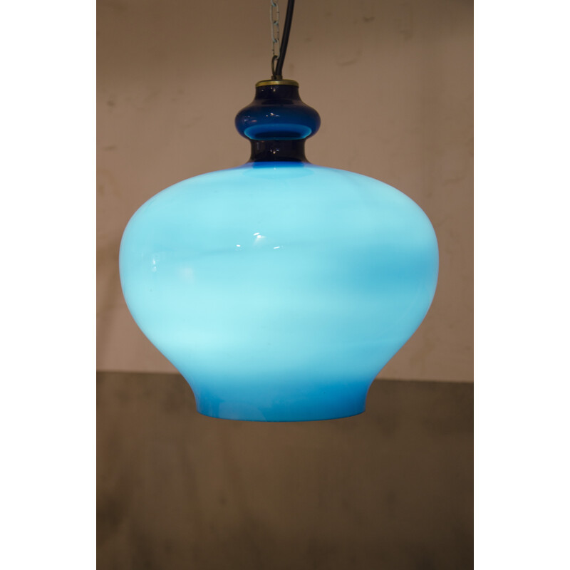 Vintage blue pendant lamp by Hans Agne Jakobsson for AB Markaryd - 1960s