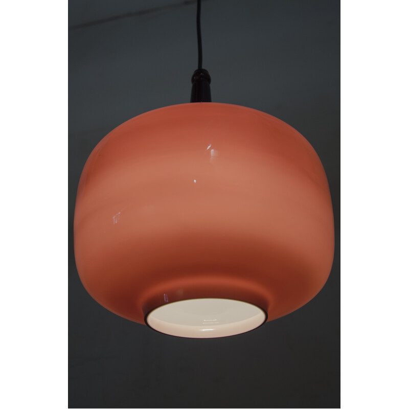 Vintage pendant lamp in opaline glass by Hans Agne Jakobsson for Svera - 1960s